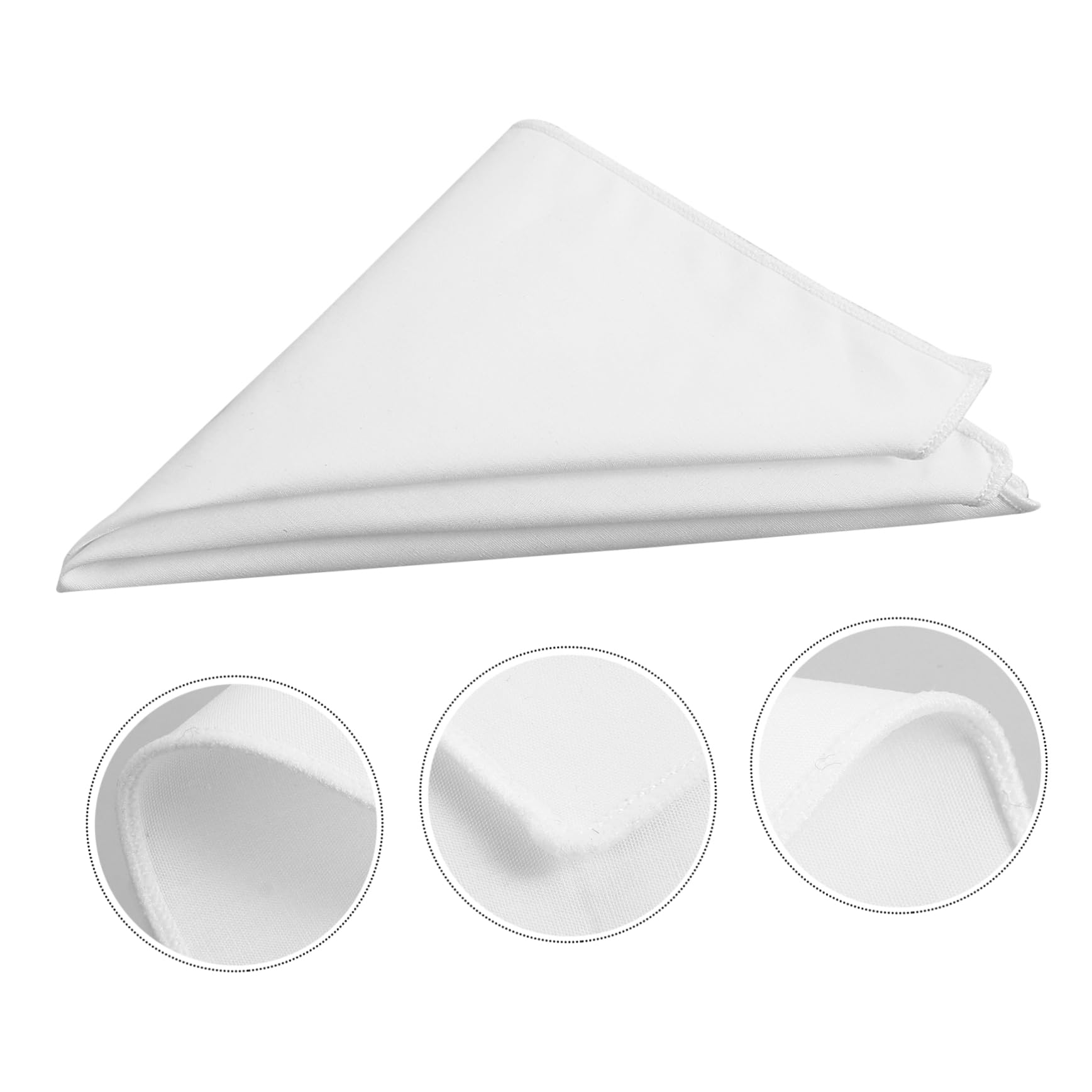 FOMIYES Men's Cotton Handkerchief Classic Pocket Square Plain White Bandana for Gentlemen