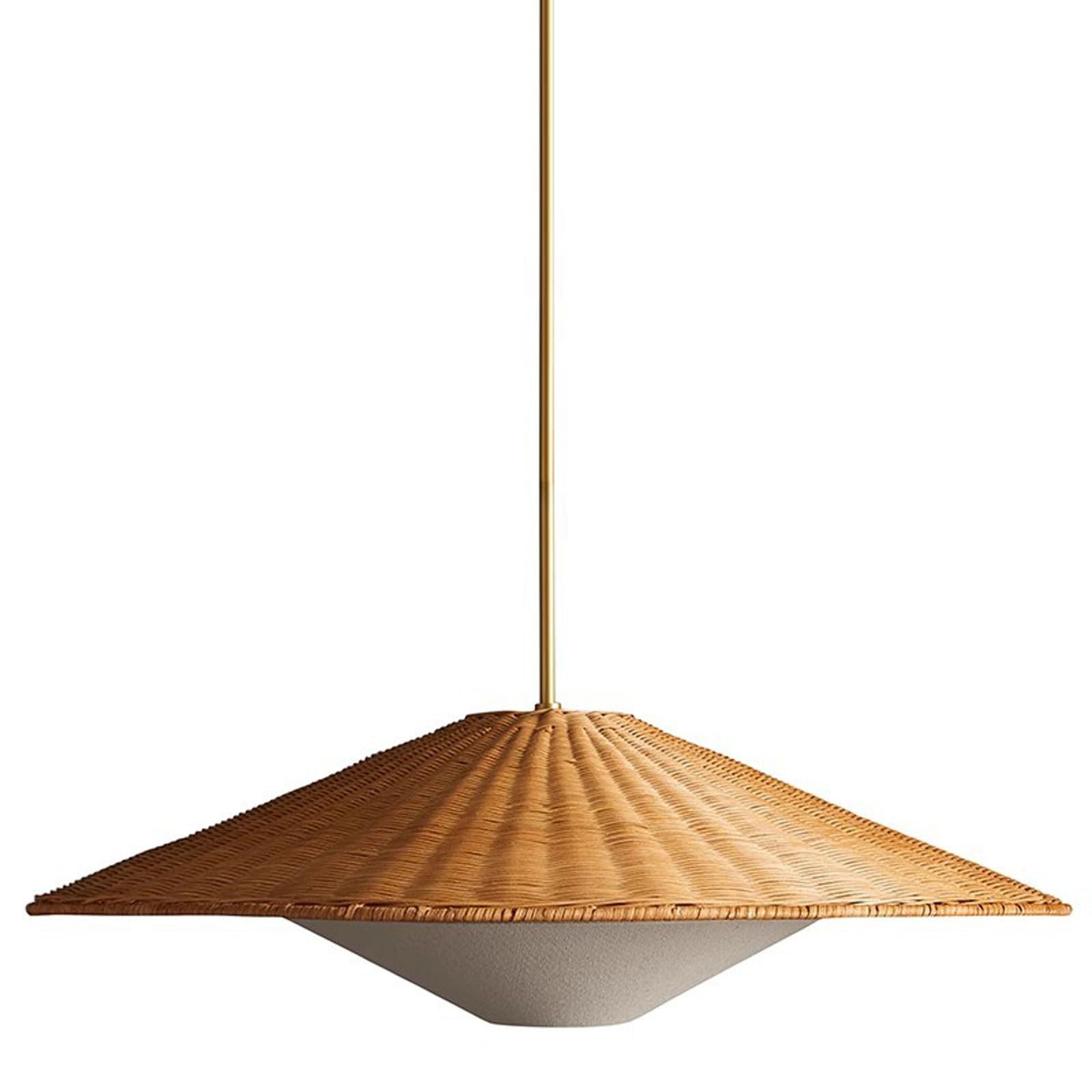 Lámpara de araña LED de ratán estilo retro campestre, pantalla de bambú, altura ajustable | Adecuada para comedor, dormitorio, estudio, cafetería, salón de té, hotel, luminaria