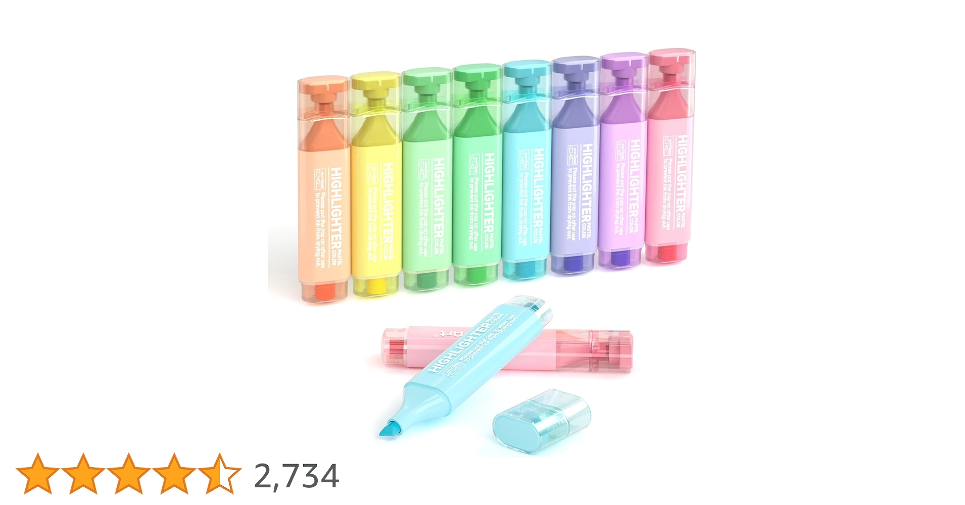 Amazon.co.jp: Shuttle Art 蛍光ペン ソフトカラー 8色セット