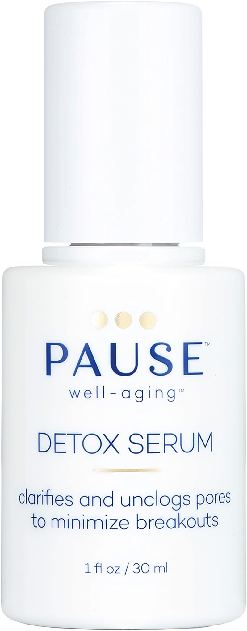 Pause Well Aging Detox Serum - Skin Care For Menopausal Women - Clarifies and Unclogs Pores - Skin Firming Serum That Lifts and Brightens - Balancing Serum For Fine Lines and Wrinkles - 1 fl oz