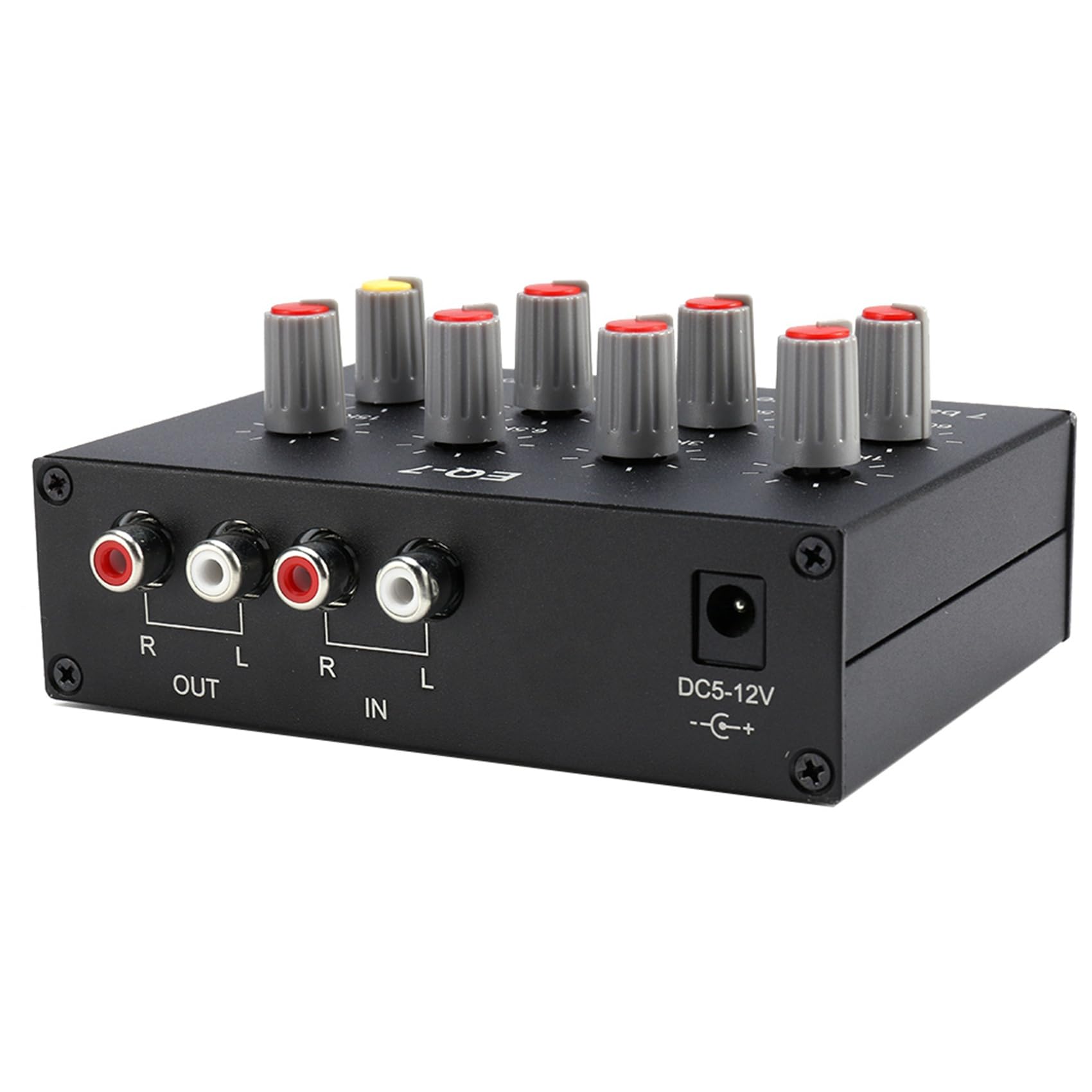 3 x EQ-7 - Amplificador de audio para coche (ecualizador de 7 bandas, ecualizador de sonido digital de 2 canales)