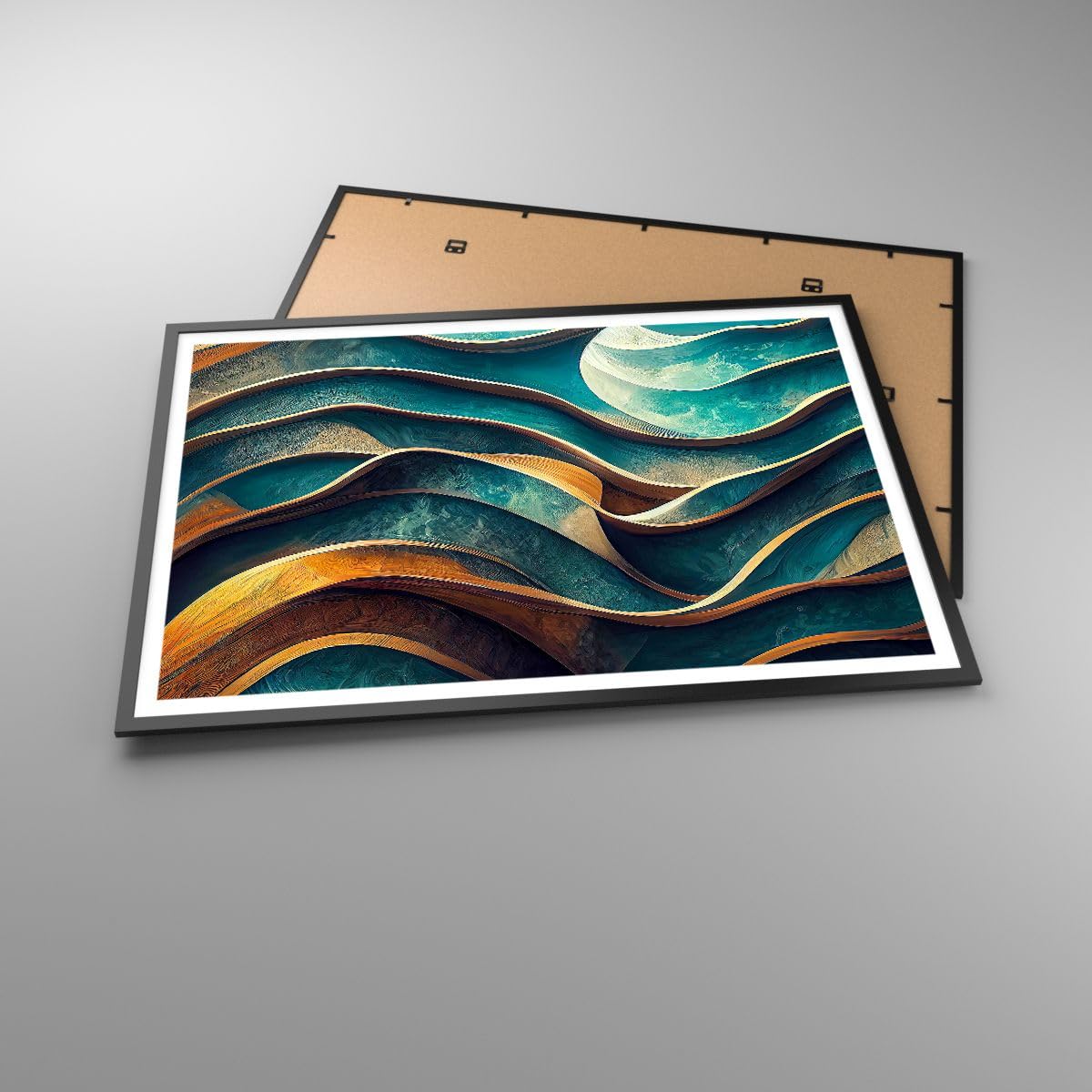 ARTTOR Poster da Parete 100x70 cm Cornice Nera Astratto Arte - 5649 - P2B