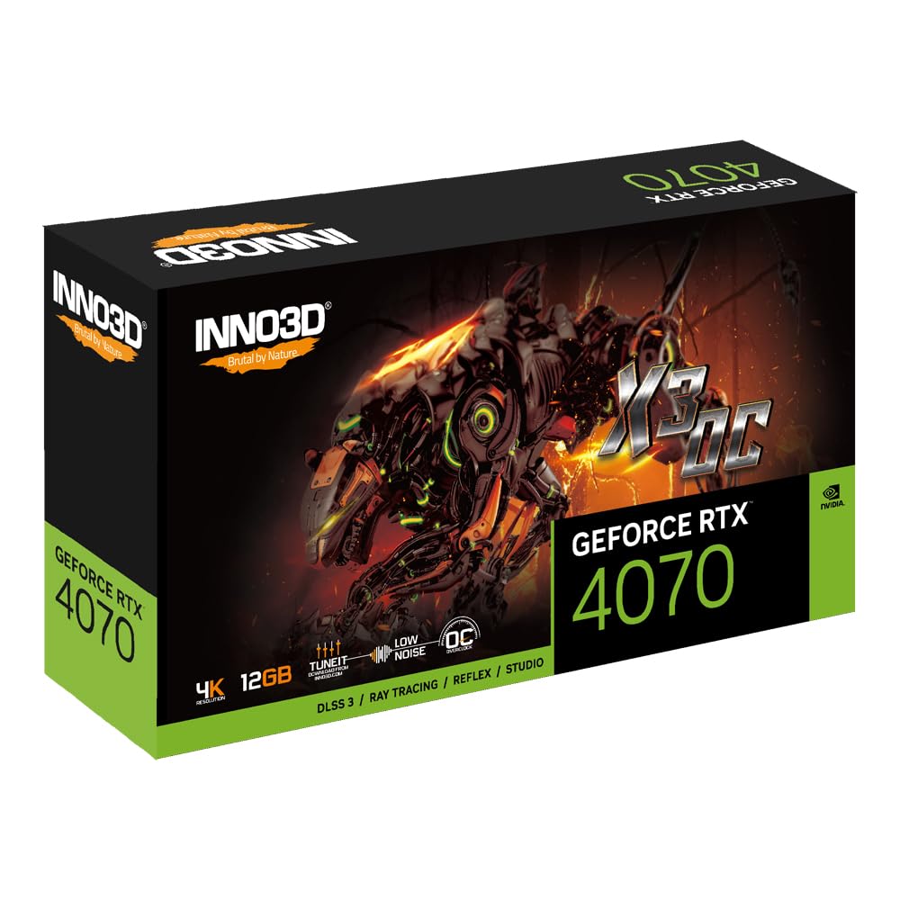 Amazon.in: Buy INNO3D Geforce RTX 4070 X3 OC 12GB GDDR6X 192-Bit I