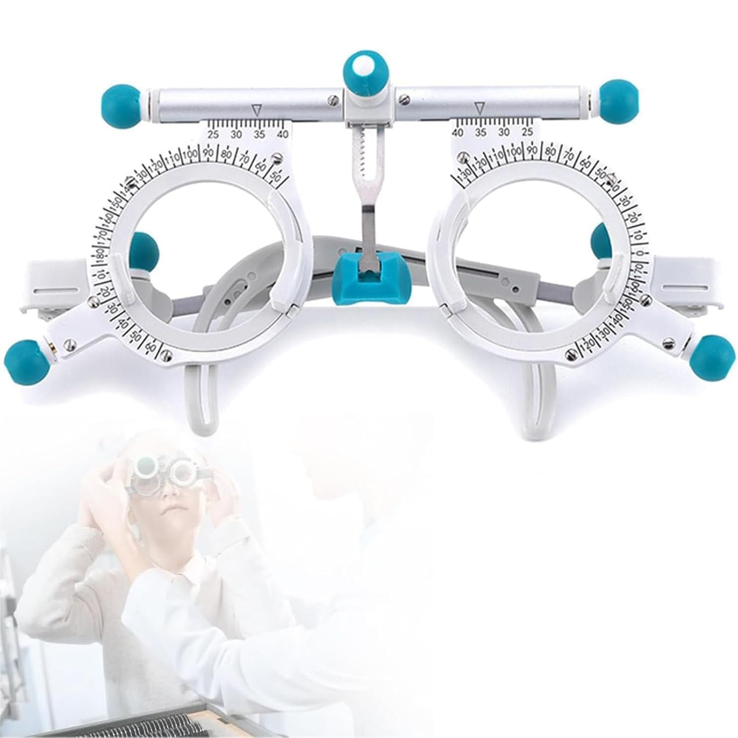 COYEUX Montura Ajustable para Lentes De Prueba Ópticas, Montura Universal para Pruebas Optométricas, Rango De Distancia Interpupilar De 48 a 80 Mm, para Ópticas Y Hospitales Oftalmológicos