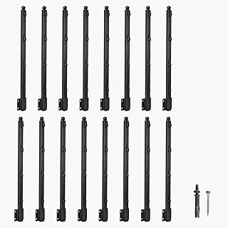 Fence Post Extender, 31 '' Barbed Wire Extension Arms for Wooden Fence Posts, Flat or Surface Mounted Barbed Wire Arm Extensions, Cornered Barbed Wire Arms for Garden and Home (Black - Set 16)
