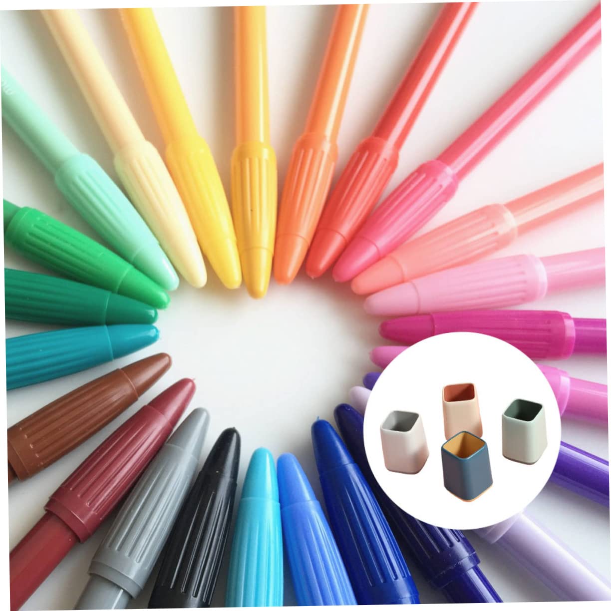 Portapenne Decorativo Multifunzione in Plastica, Contenitore per Penna e Cosmetici per Scrivania, Scatola di Stoccaggio Semplice ed Elegante