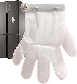 Soporte para guantes en la pared, pinzas para colgar en el baño, dispensador de guantes organizador para el hogar con 100 manoplas para manipulación de alimentos, limpieza de peluquería