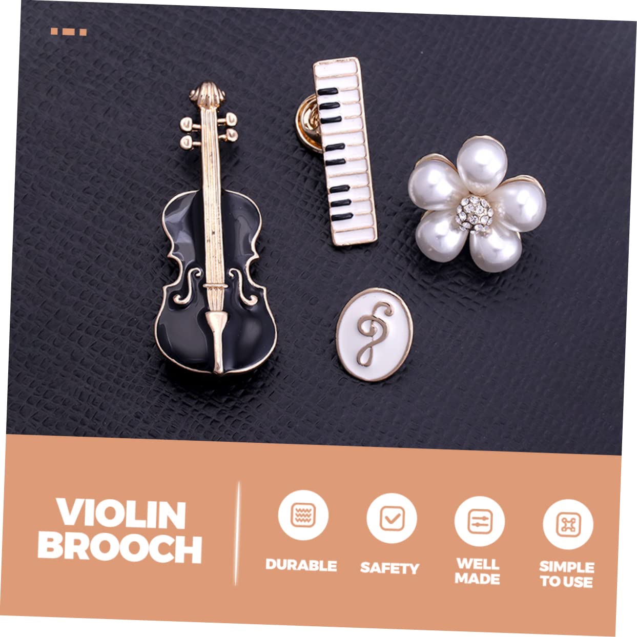 BESPORTBLE Spilla Violino Per Bavero Musicali Accessorio Per Amanti Della E Speciali