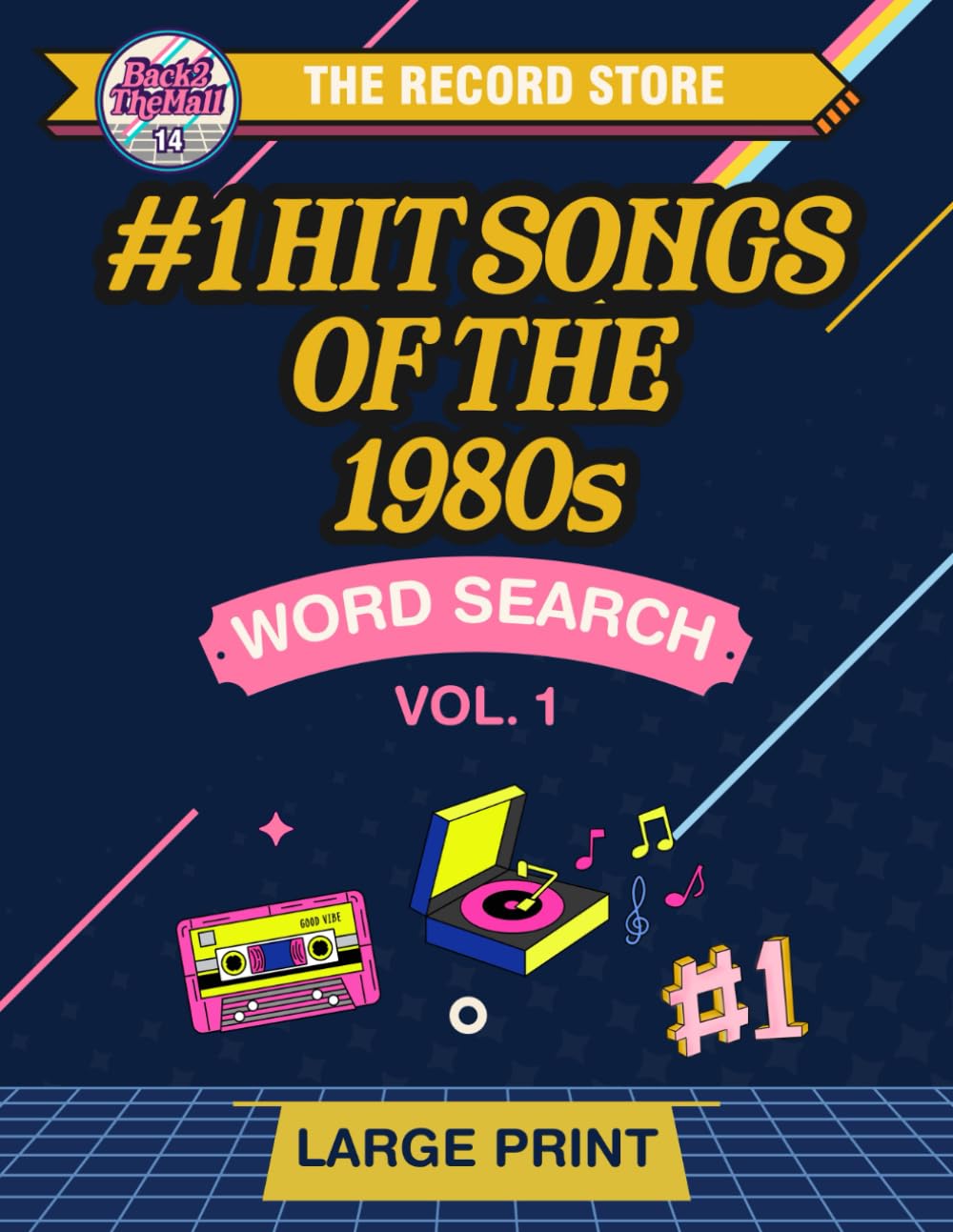 Record Store: #1 Hit Songs of the 1980s -- Vol 1: Large Print Word Search for Adults