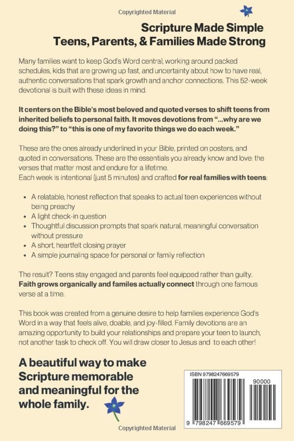 52 Famous Verses that Build Faith: Weekly 5-Minute Family Devotional for Teens and Parents - Real Faith and Lasting Family Connections - Image 2