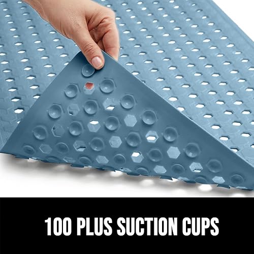 Vista 72 de Gorilla Grip - Alfombra de baño, ducha y bañera patentada, lavable a máquina, anti-bacteriana, sin BPA, látex, sin ftalatos, cuadrada, con agujeros