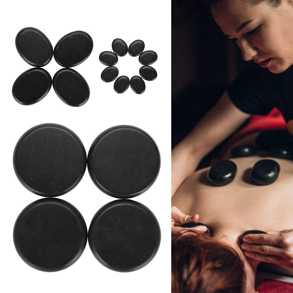 Sonew 16 Stücke Hot Massage Stein Set, Gesicht und Körper Spa Stein Hot Stone Massage Set für Massage Körpertherapie Schmerzlinderung Muskelentspannung