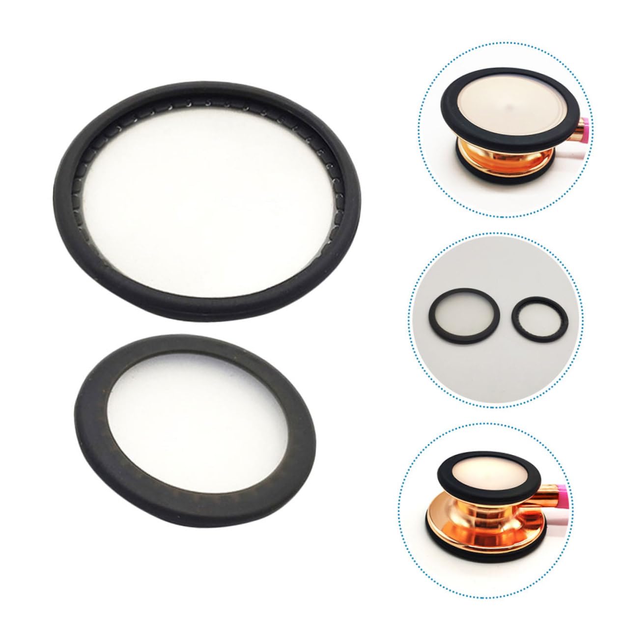 2sets Diaphragm Covers Durable Replacement Membranes for Adult Pediatric Use Easy to Clean Accessories for Accurate Sound Transmission