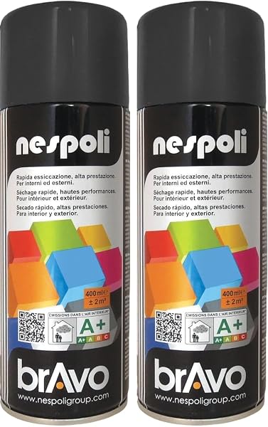NESPOLI Aérosol peinture professionnelle noir mat 400 ml - 5