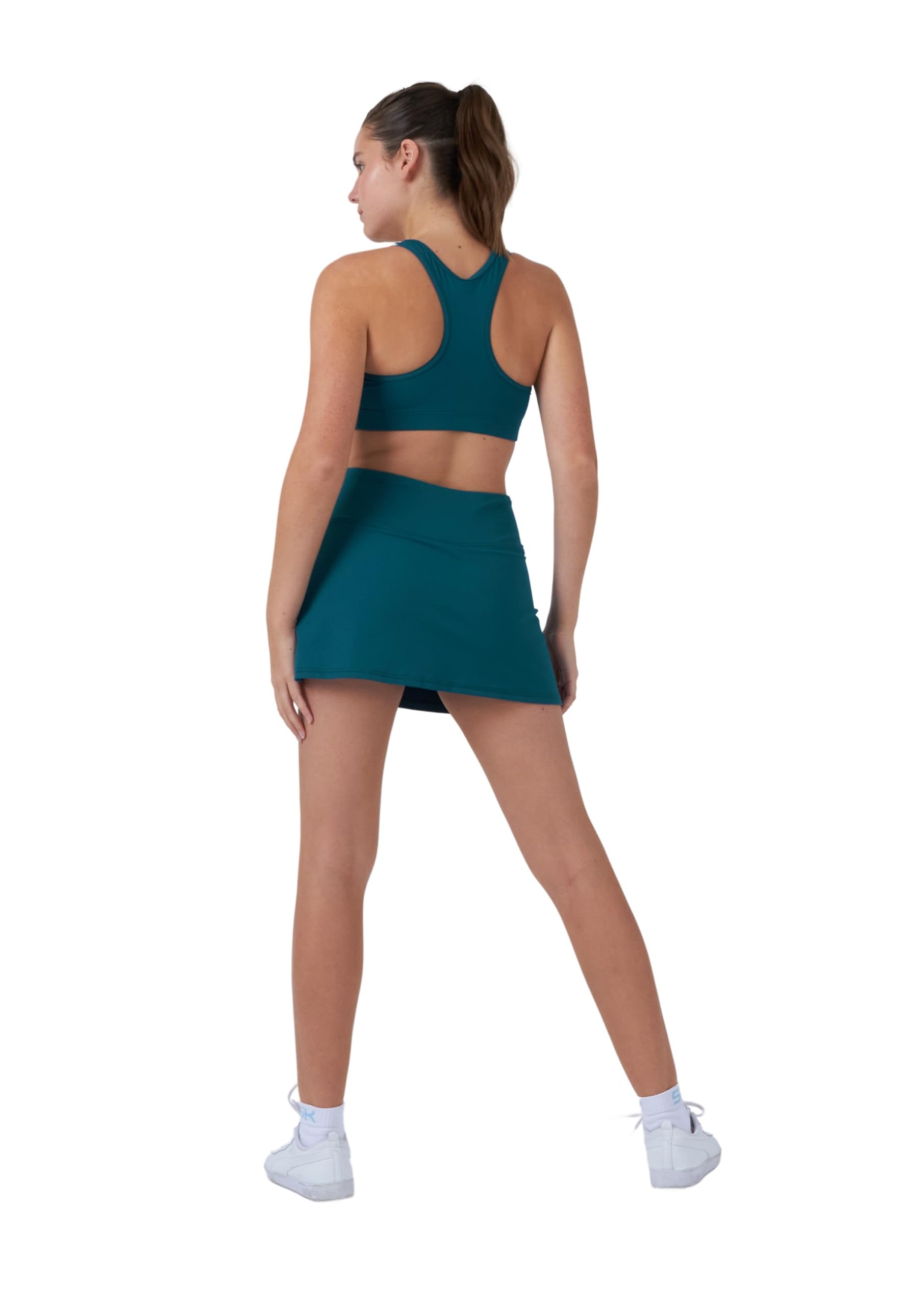 Sportkind Mädchen & Damen Tennis, Hockey, Golf, Padel, Basic Skort, Rock mit Innenhose, atmungsaktiv, UV-Schutz