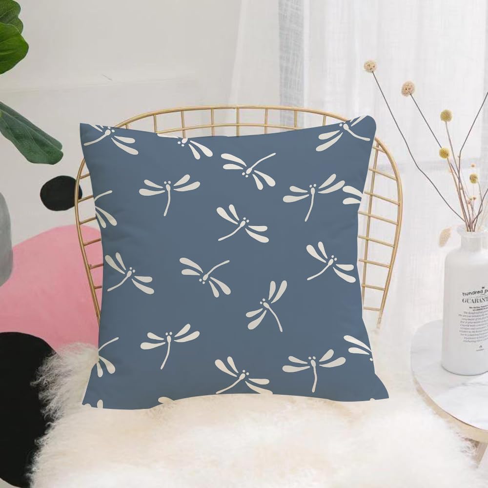 Hyosxw Seamless Pattern. Dragonfly In Japanese Styl - A4 Cushion Cover,Throw Pillow Case Home Decorative For Living Room Bedroom Sofa Chair 18X18 Inch,Seamless Pattern. Dragonfly In Japanese Style,Pillowcase 45X45cm