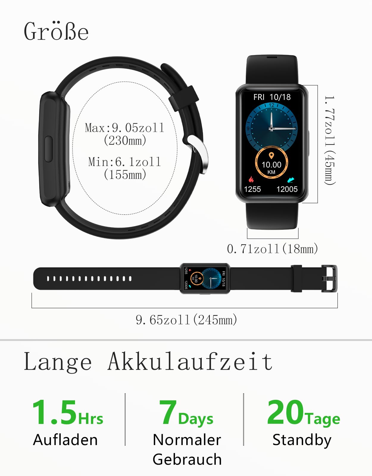 Schrittzähler Uhr (Ohne App/Ohne Handy) 1,47'' Screen Einfach Fitness Tracker Smartwatch mit Kalorienzähler Schlafmonitor Stoppuhr Wasserdicht Timer Gehen Laufen Fitnessuhr für Senioren/Männer/Frauen