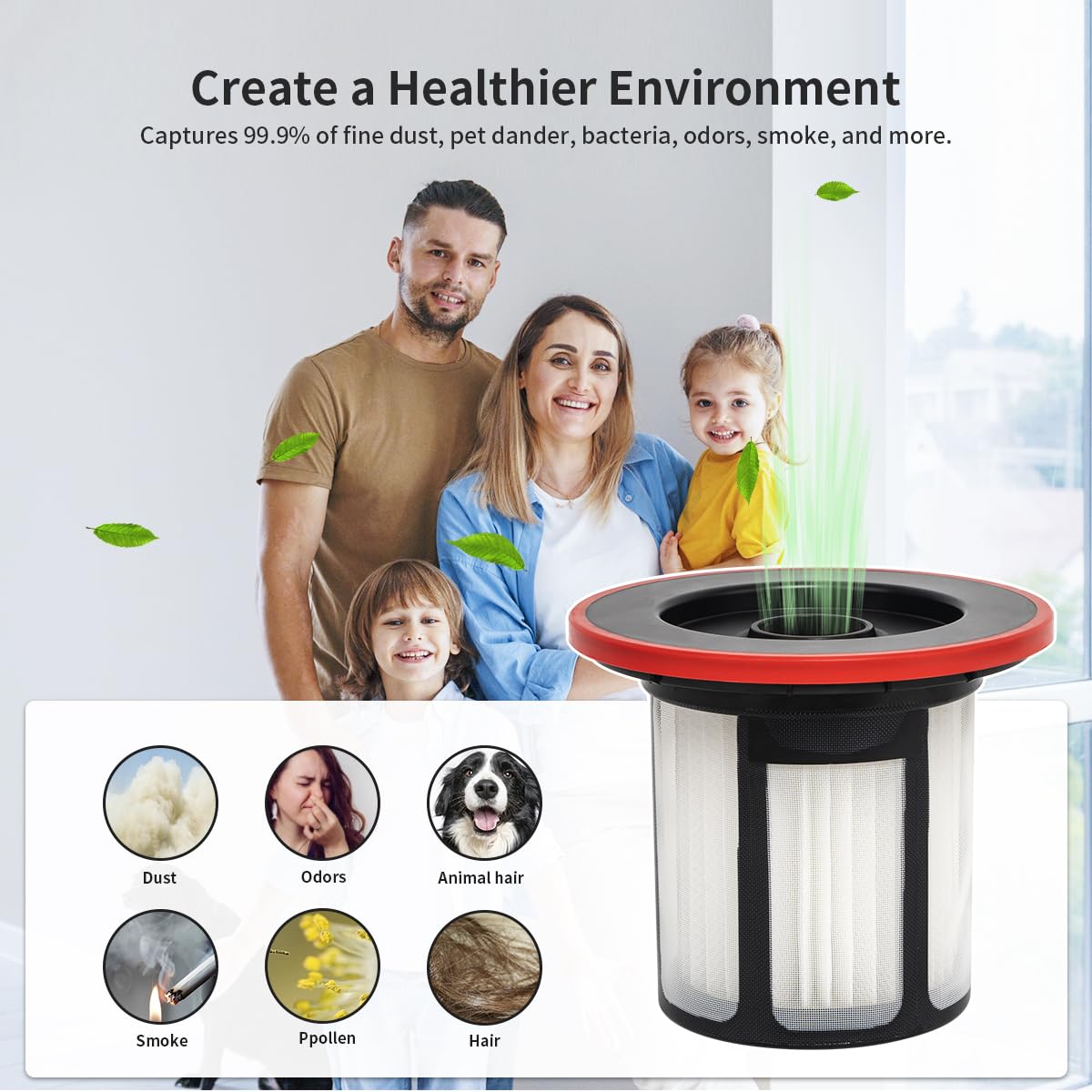 YanBan Filtro e Portafiltro Compatibili con Bosch gli Aspirapolvere Senza fili Unlimited Serie 6 BKS6111P, BCS611AM, BBS611PCK, BCS612W, BCS612GB, BCS61GB, codice articolo 12033215, Confezione da 4