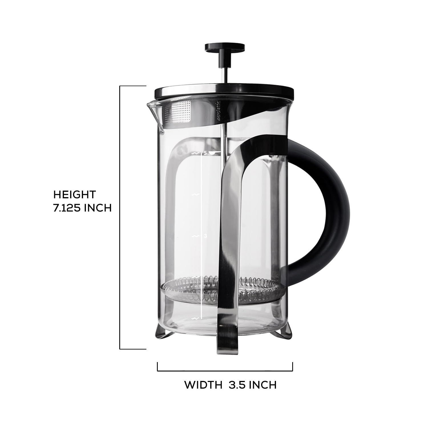 aerolatte Cafetière française, Transparent, 5-Cup/600 ML