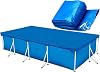 Rectangular Swimming Pool Cover, Easy Set, Anti Dust Rainproof, Heat Insulator, Blue, Pool Cover (7.2x4.9 FT)