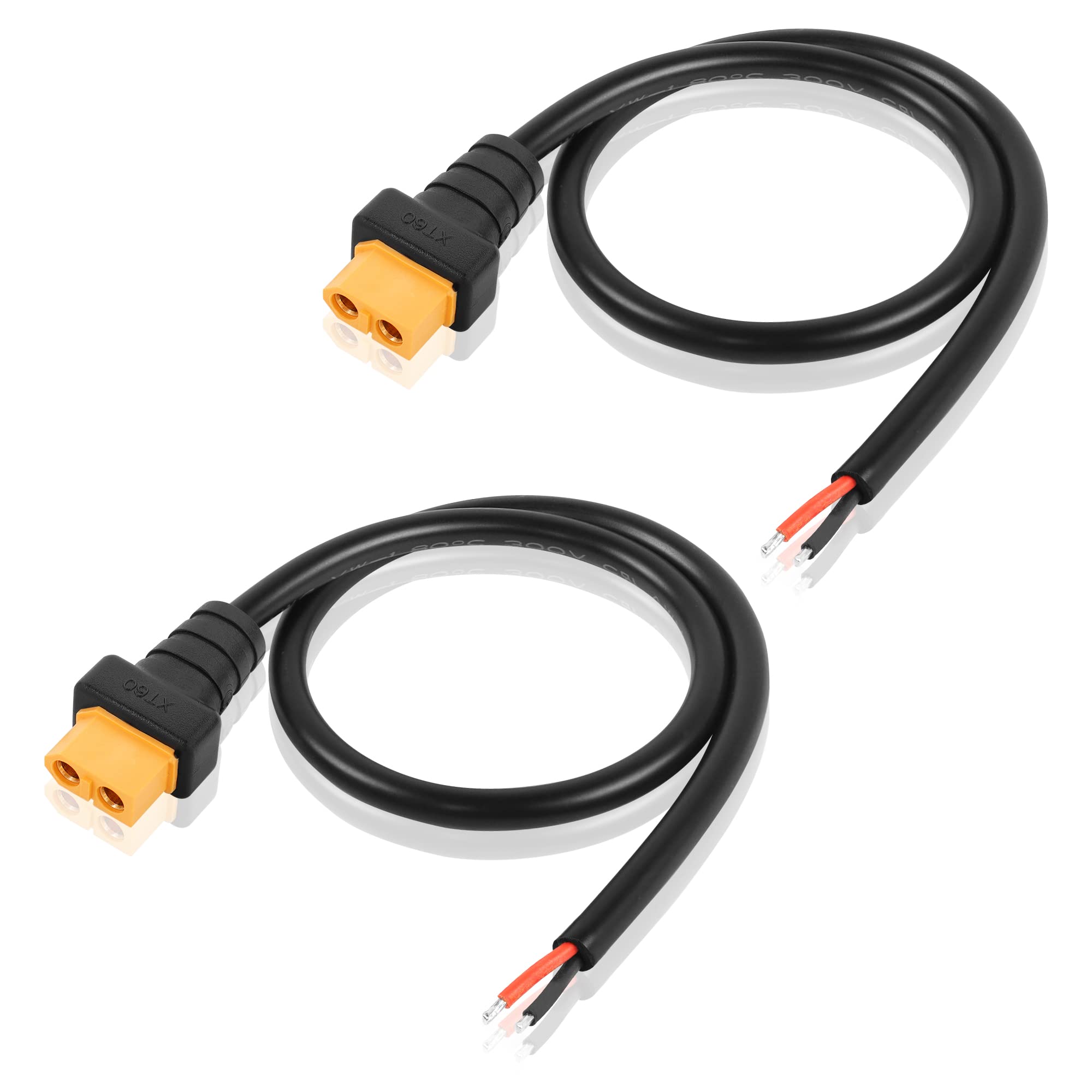 Amazon.com: GINTOOYUN 2 PCS XT60 Power Pigtails Cable 18AWG DC 24V
