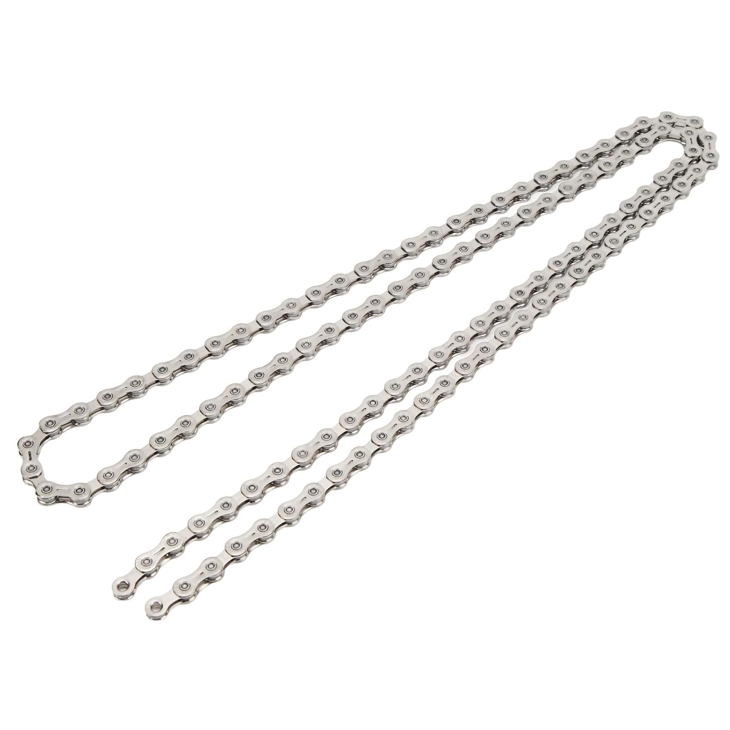 Bike Chain 11 Speed Ultra Lightweight Half Hollow Steel Bike Chain for Mountain Bike Road Bike Silver with Clips Strong Durable Precise Engineering