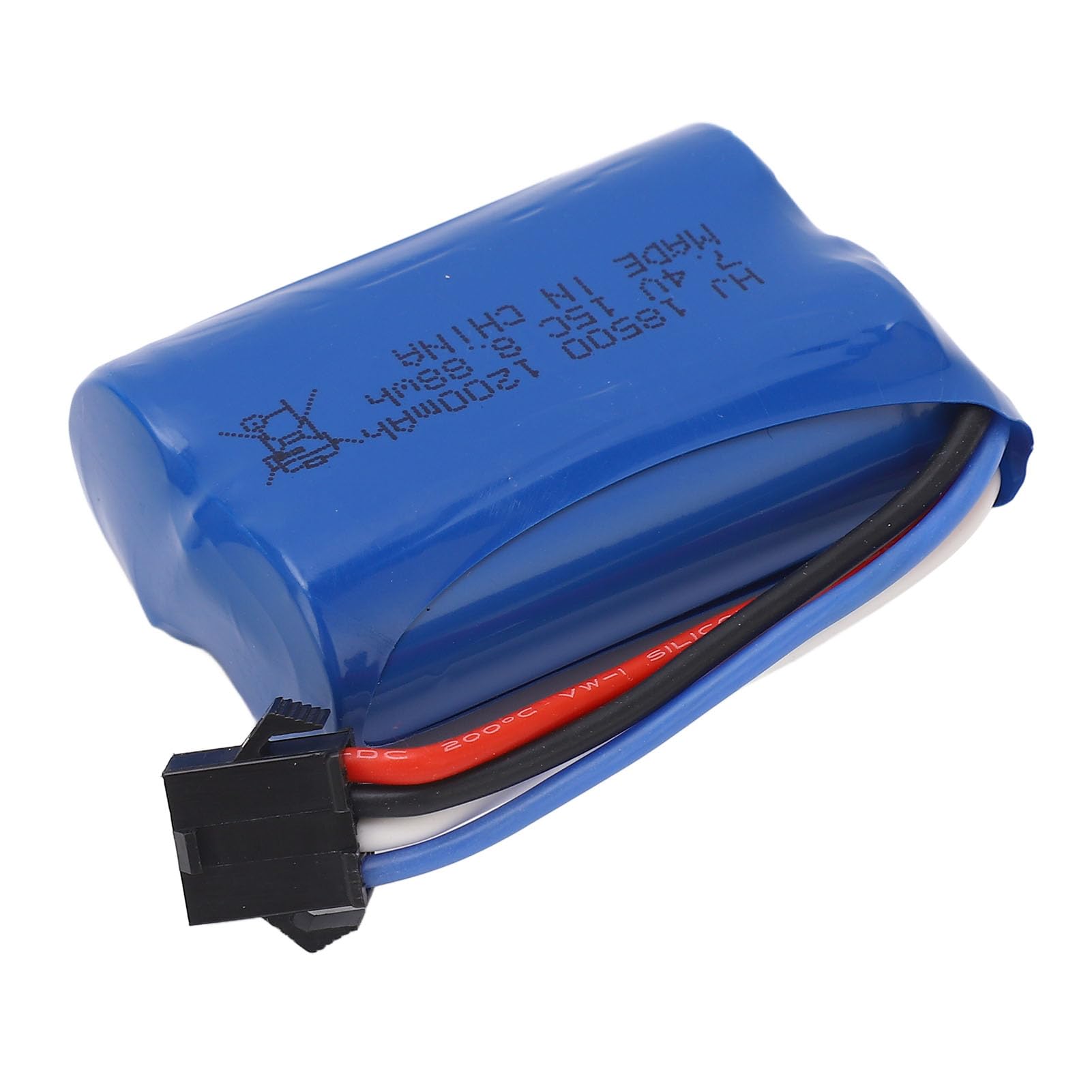 Jelquix 7.4V 1200mAh RC Car Lithium Battery, Lightweight LiPo Battery with SM 4P Plug for Remote Control Crawler Cars