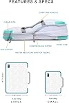 Travel Compression Packing Cubes - 2 Piece Luggage & Suitcase Organizer Bags - Large & Small Traveling Set, Separated Clean & Dirty Laundry Storage Compartment Organizers for Clothes, Shoes, Makeup