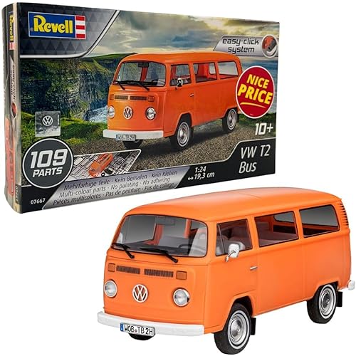 Revell RV07667 VW T2 Bus (Easy Click) Modelo kit