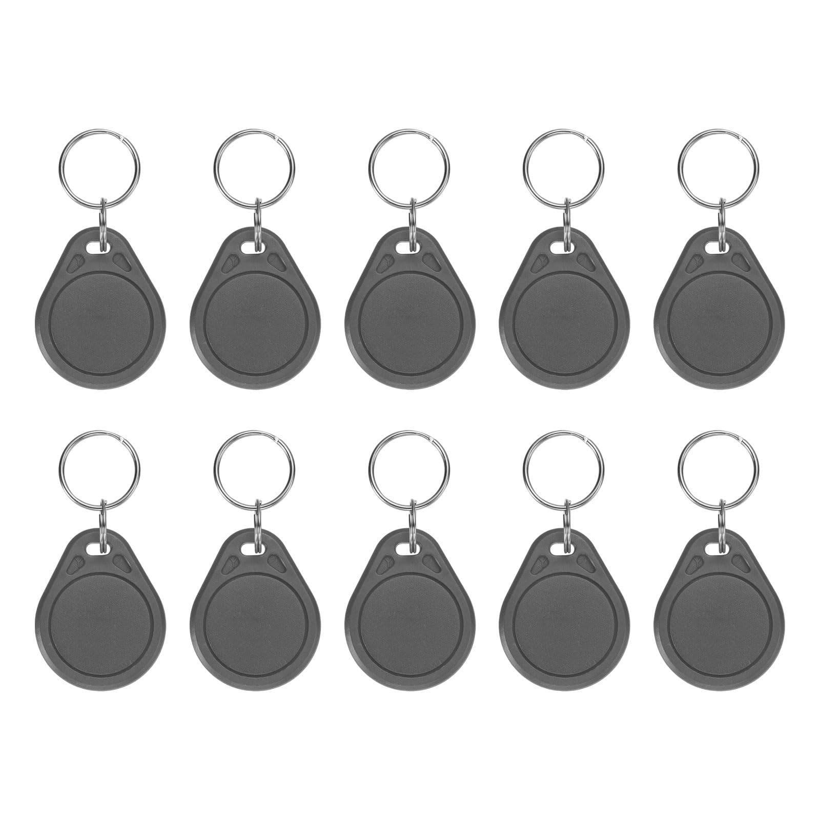 PATIKIL 10 Pcs 13.56MHz UID Writable Rewritable Smart Key Fobs, Clone IC Key Fob Tags Blank Smart Card Key Classic 1K for Entry Access Control System, Gray