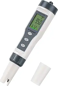 VIVOSUN Medidor digital de pH 3 em 1 com ATC, ± 0,1 pH de precisão de qualidade de água, faixa de medição de pH 0-14,0 para hidroponia, bebida doméstica, piscina e aquário