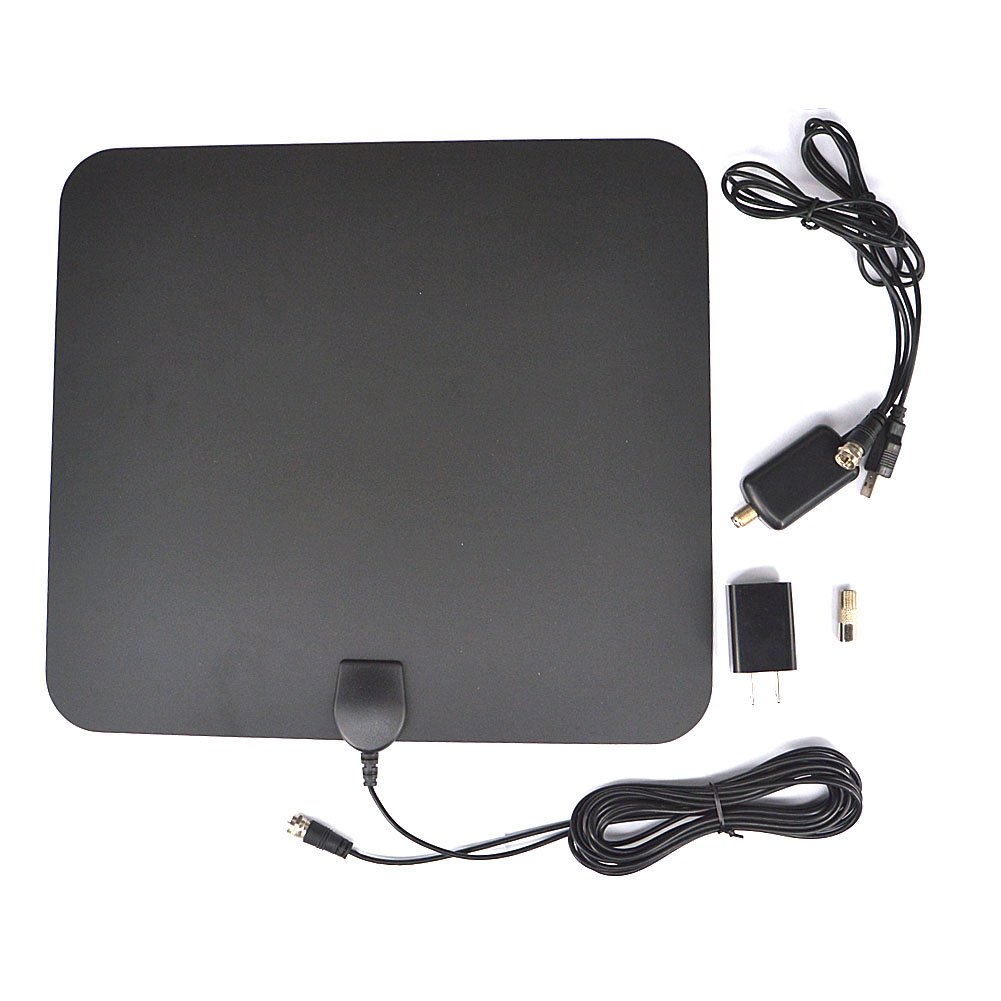 TV Antenna Fxexblin Indoor HDTV Antenna 50 Miles Range TV HD 1080P VHF/UHF/FM Stronger Reception with Upgraded Version 13 ft Coax Cable
