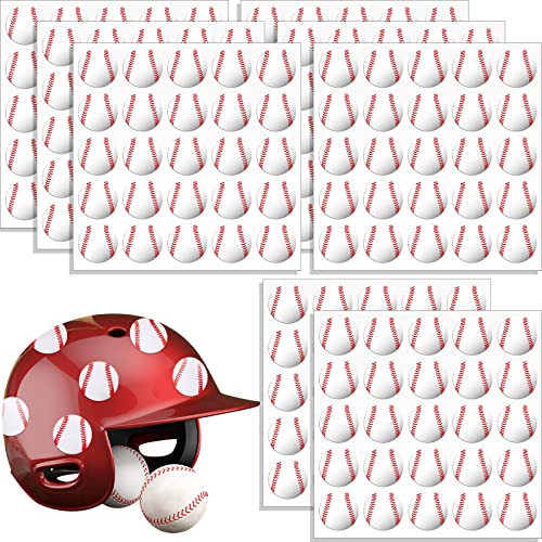 Outus 200 Pieces 8 Sheets Baseball Helmet Stickers Award Decal Set Baseball Vinyl Stickers 1' Small...
