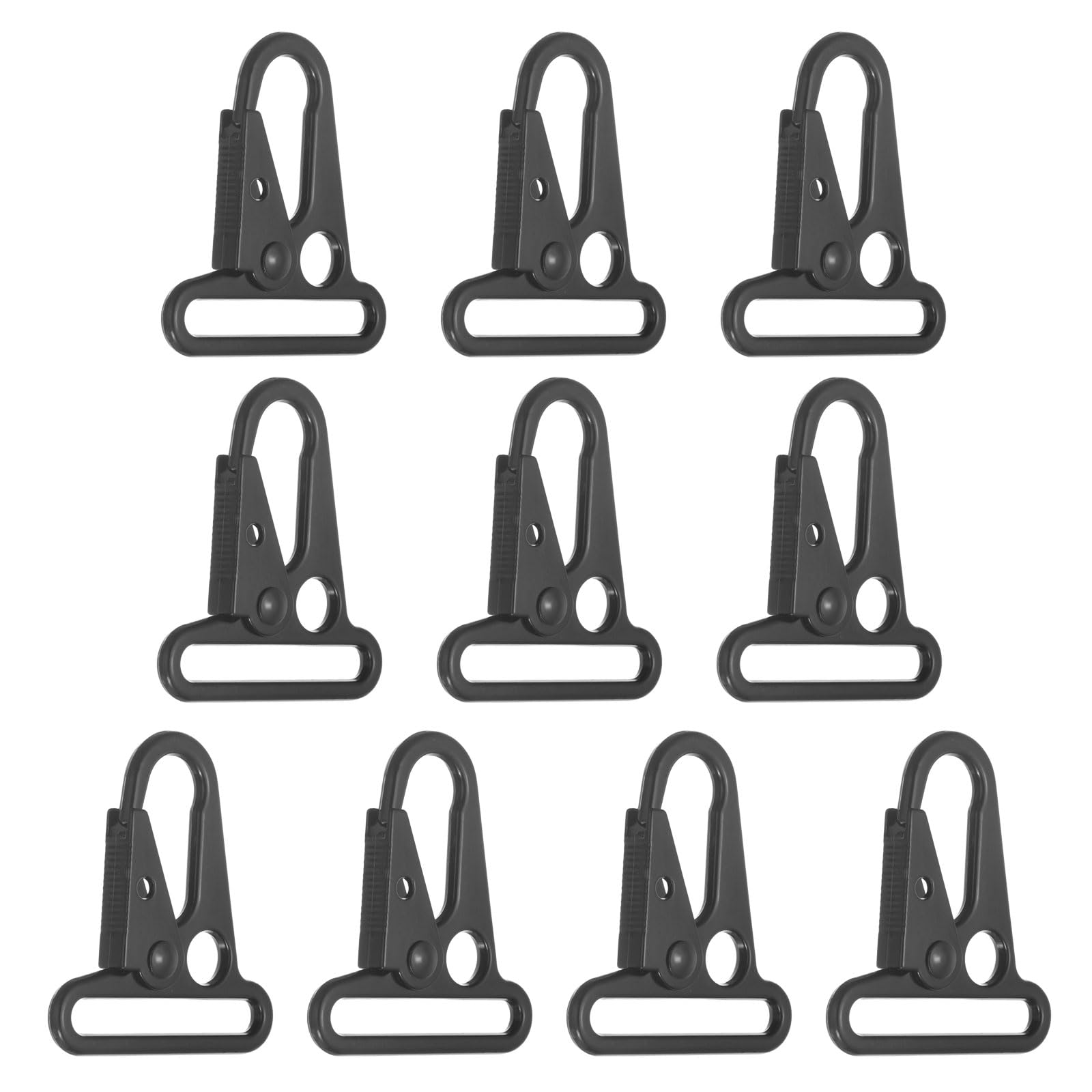 PATIKIL 1-1/2" (38mm) Enlarged Mouth Clips Sling Clasp Hook, 10Pcs Heavy Duty Snap Hook Sling Clips Metal Spring Clasps Buckle for Outdoor Bag Backpack Paracord Keychain