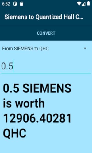 Siemens to Quantized Hall Conductances Conversion Calculator