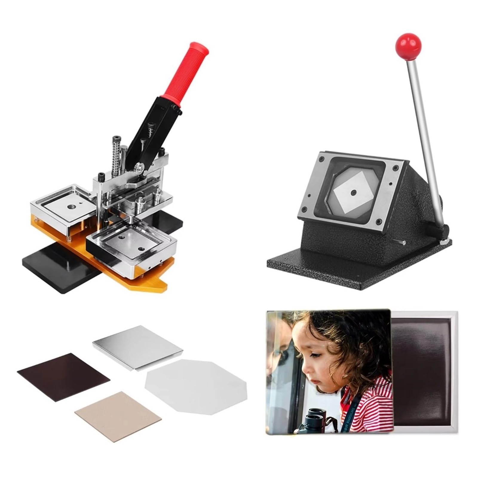 MYUYEE 80X80Mm Photo Magnet Maker Machine Diy Square With 100 Pcs Consumables Paper Cutter Fridge