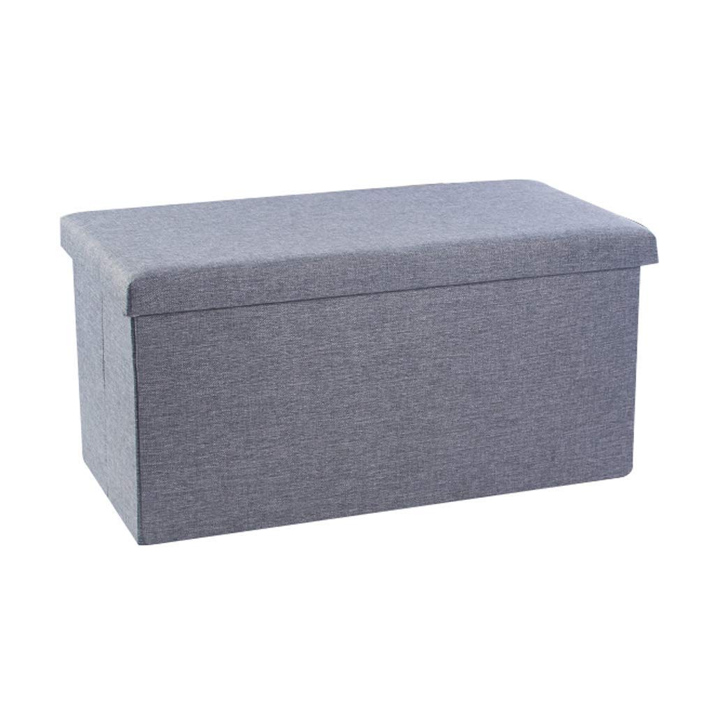 Chaise pliante pouf ottoman avec coffre de rangement de couleur orange