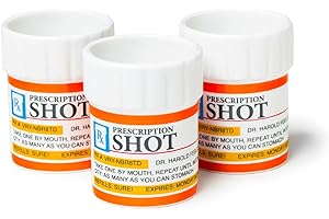 Prescription Pill Bottle Shaped Shot Glass Set
