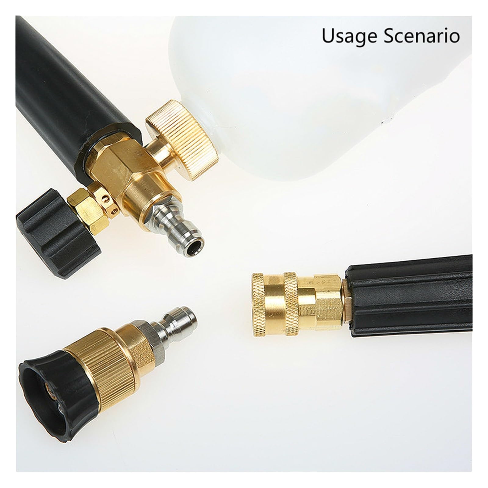 SSIMOO Manguera de 1/4 "y 12mm, conector rápido for pistola de agua de alta presión, adaptador de grifo, accesorios de riego for jardín, junta de tubería, acoplamiento for manguera kindly