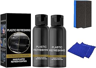Ultishine Plastic Revitalizing Coating Agent Set, Nano Plastic Refreshing Coating, Plastic Parts Refurbish Agent for Car,Automotive Interior Cleaning Agent (50ML-2Pcs)