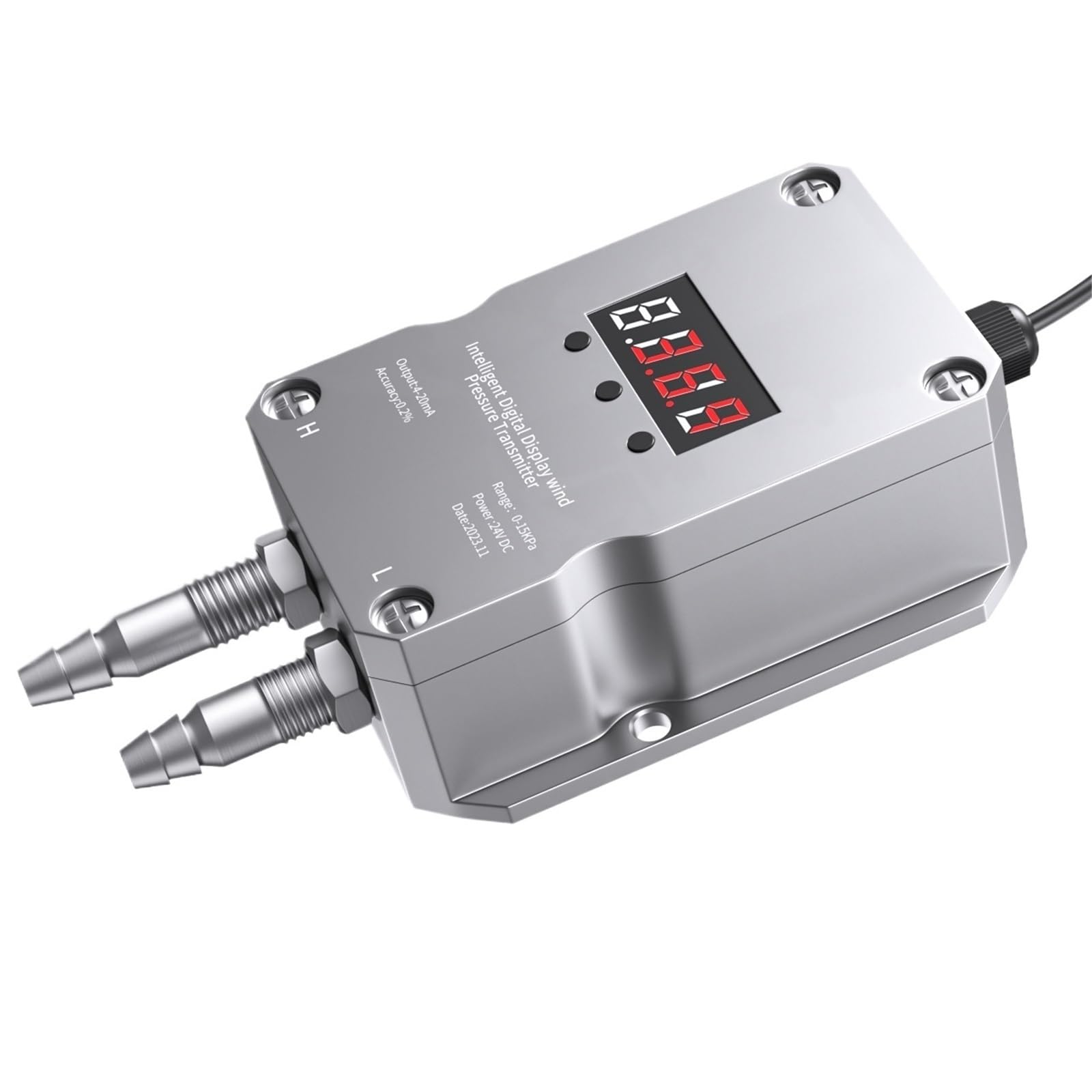 Sensor de presión diferencial 0-50pa 0-100pa 0-500pa Transductor de presión 4-20mA 0-10V Transmisor de presión diferencial RS485