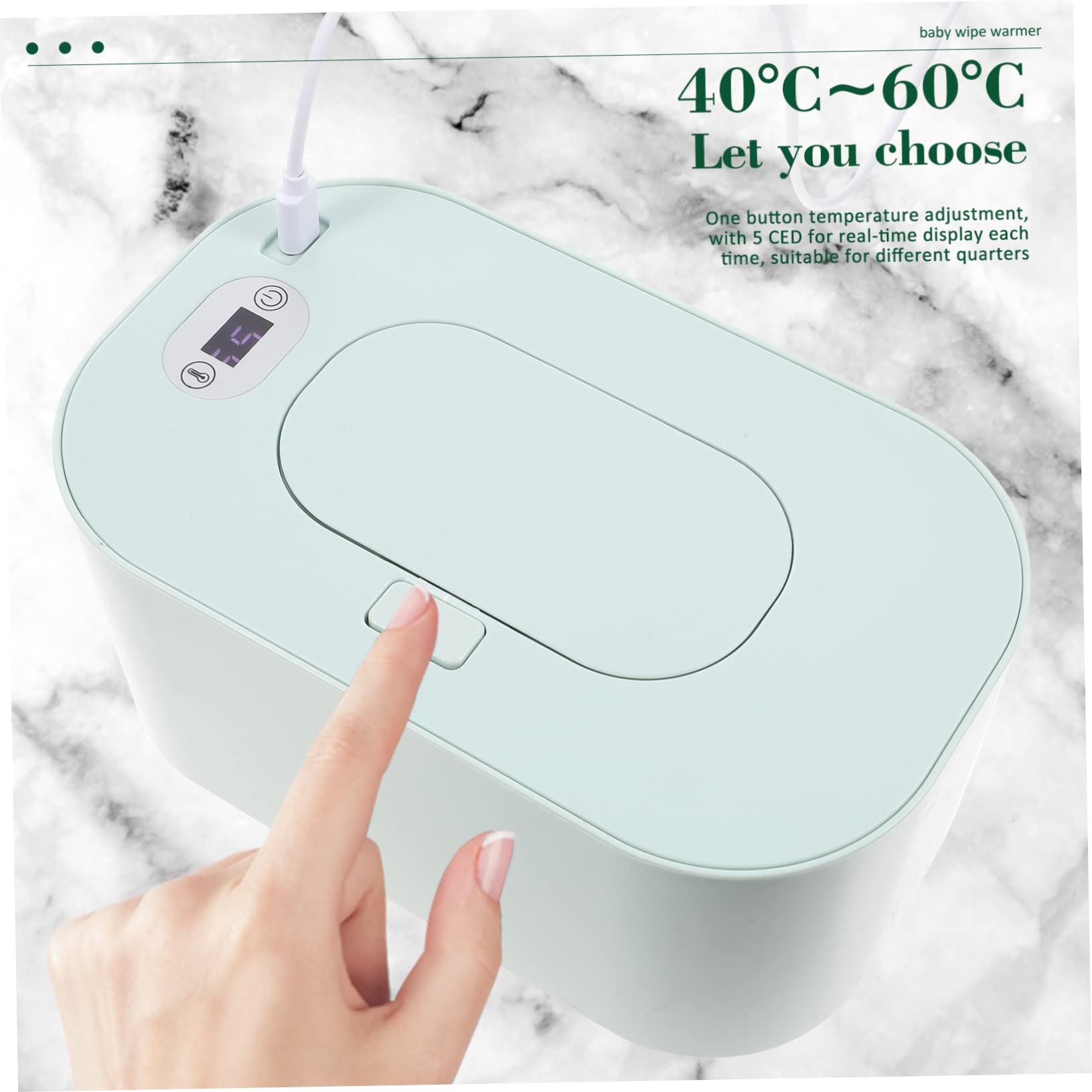 ERINGOGO Portable Wipe Warmer Dispenser Temperature Wet Tissue Heater for Home Car Use Capacity for Travel Friendly