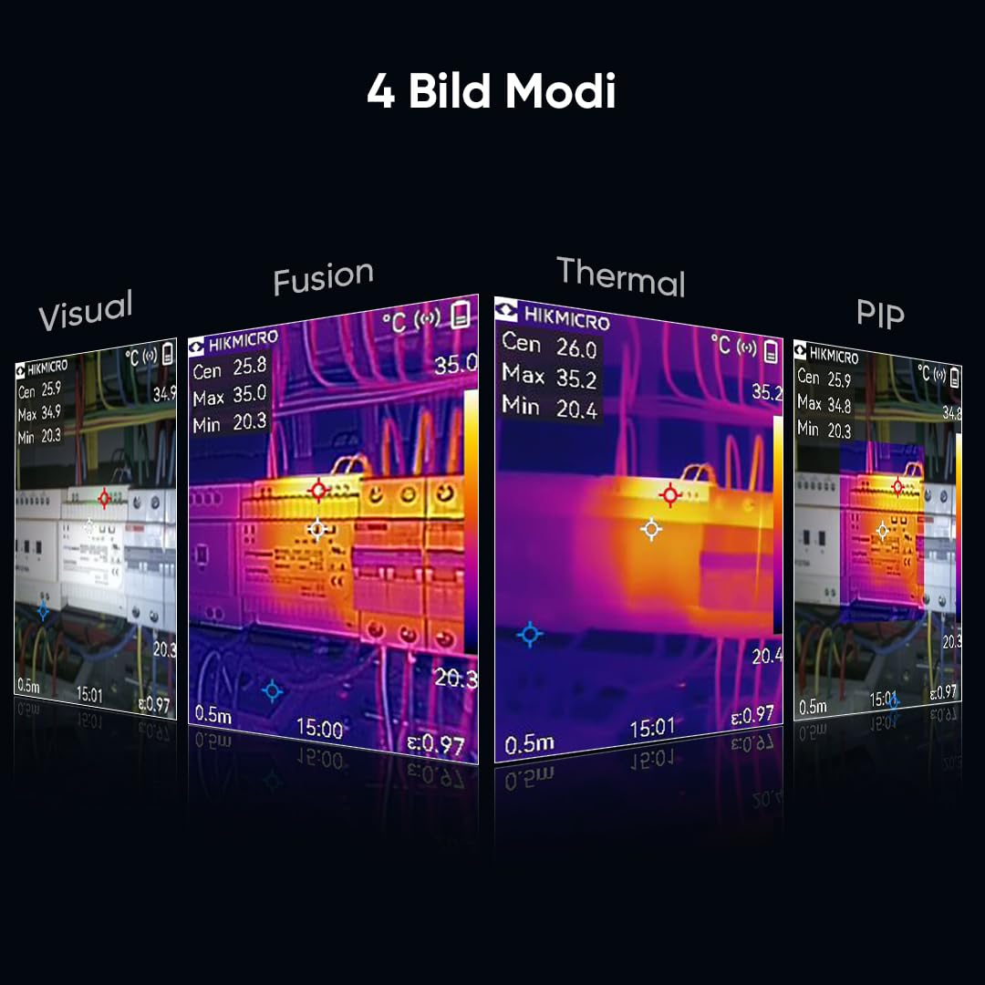 HIKMICRO Wärmebildkamera mit - B10 256 x 192 IR-Auflösung, visuellen 2MP-thermokamera, Vollbildmessung, 25Hz Bildfrequenzmit 3,2" LCD-Bildschirm, Software, IP54, Messbereich -4°F~1022°F