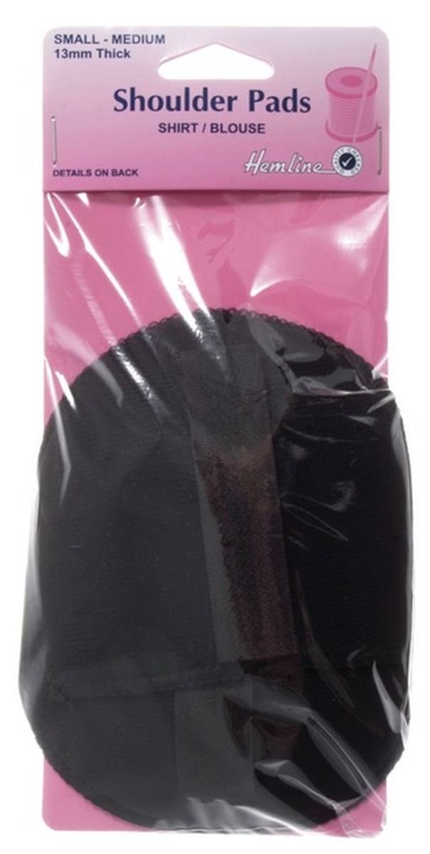 Hemline Shoulder Pad, Black, Small 12x13cm
