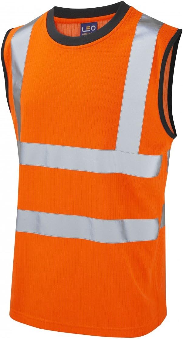 Leo WorkwearAshford High Visibility Comfort Poly/Cotton Generous Fit Hi-Vis Vest