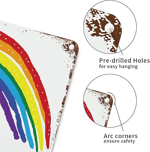 Miniatura 9 de Woguangis Love Has No Limits French Vintage Retro Metal Signs Gay LGBTQ Metal Wall Sign Lesbian Pride Rainbow Support Aluminum Art Signs For Living