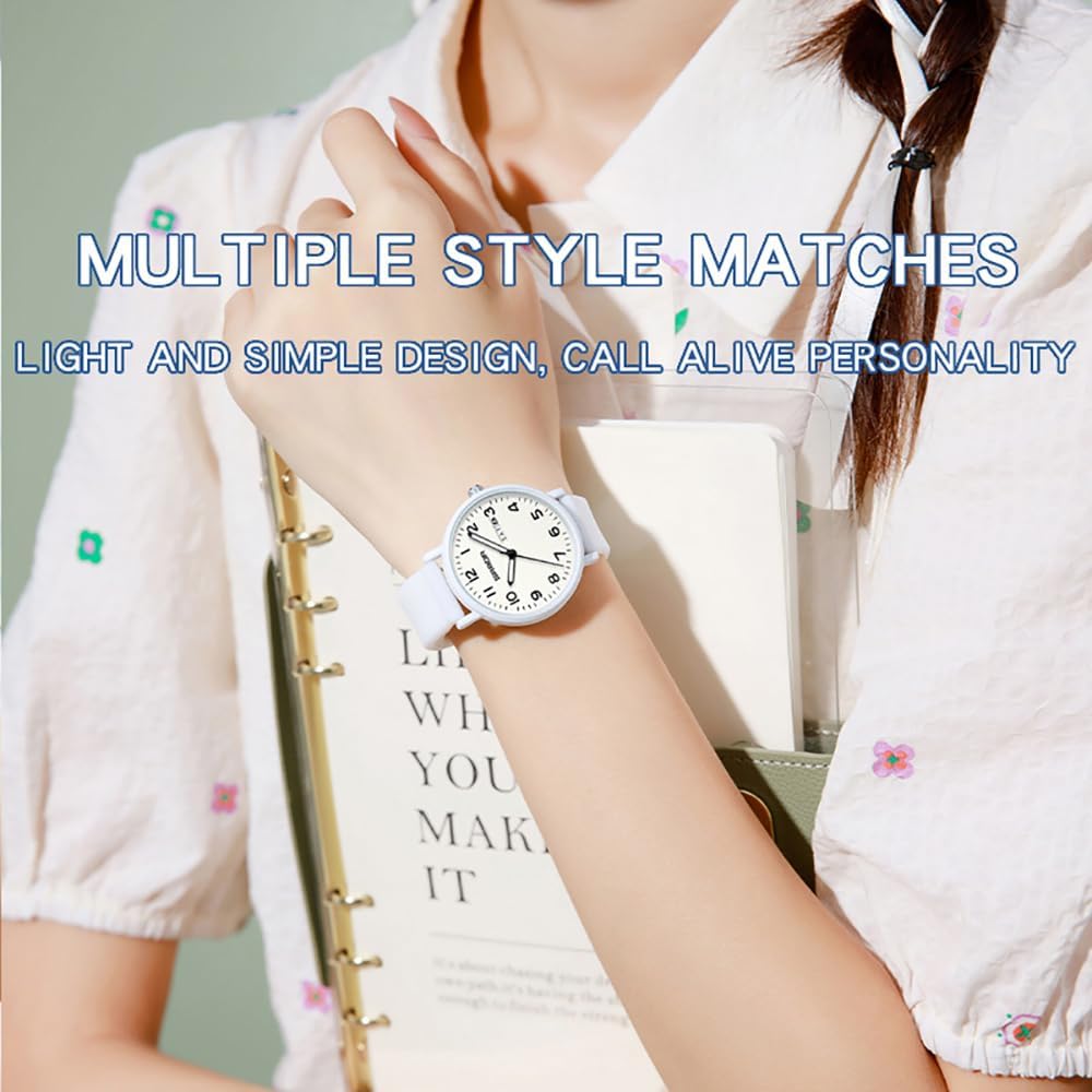 Men Women Minimalist Sports Watch 50M Waterproof Luminous Day Date Lightweight ABS Case TPU Strap Analog Quartz Casual Everyday Gift
