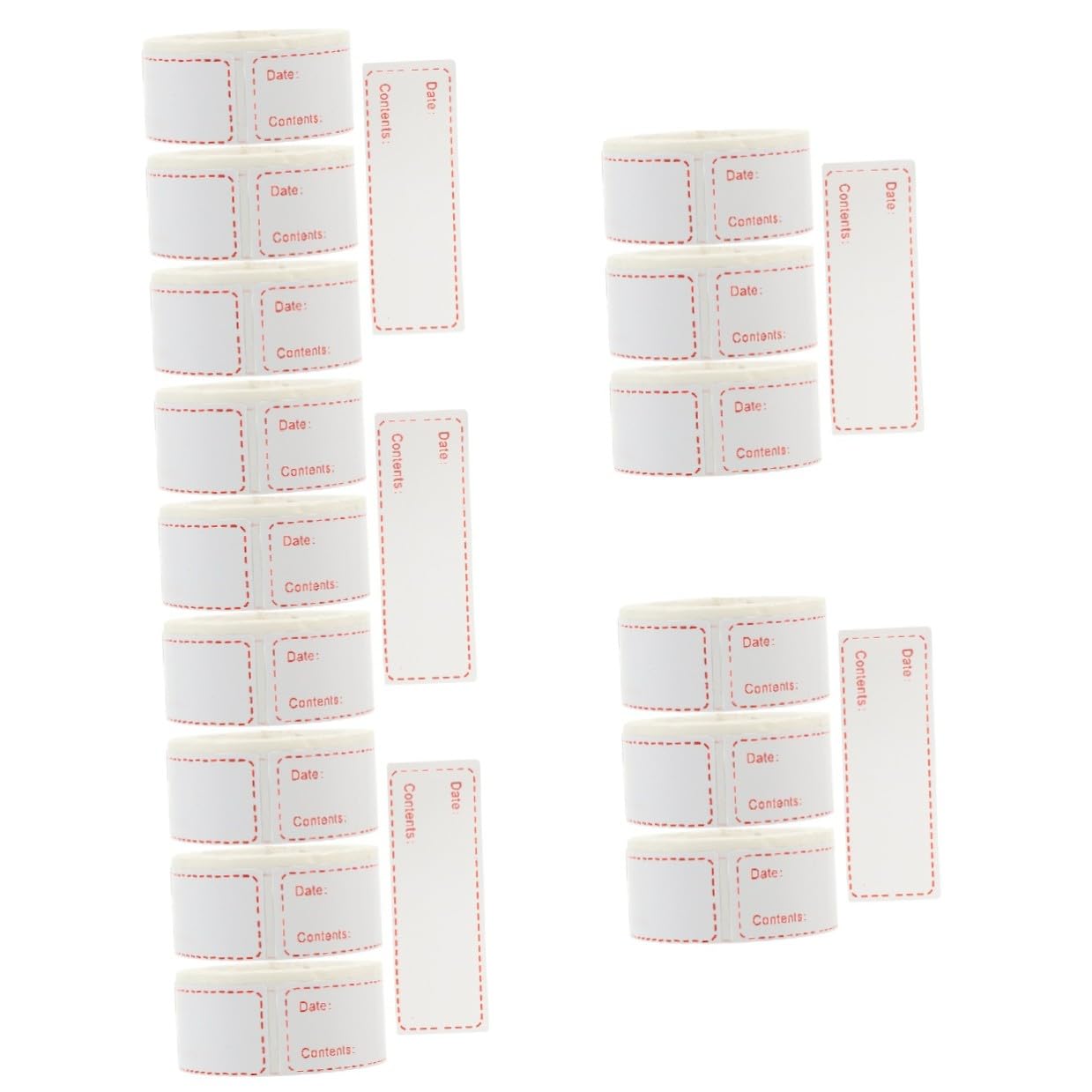Housoutil 15 Rollos Etiquetas Adhesivas Removibles para Alimentos de Pegatinas Multiusos para Almacenamiento y Preparación Resistentes Portátiles y Prácticas para y Restaurantes