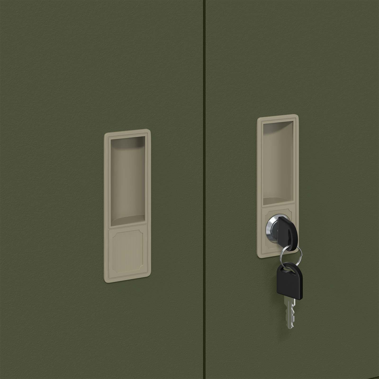 vidaXL Armoire de Rangement Vert Olive 60 x 40 x 40 cm Acier, Armoire de Bureau Moderne, en Acier rectangulaire, fermant à clé, Espace généreux, Meuble Industriel, Solution Robuste