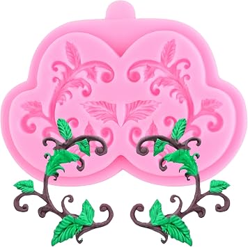 Baroque Fondant Mold European Relief Scroll Silicone Molds